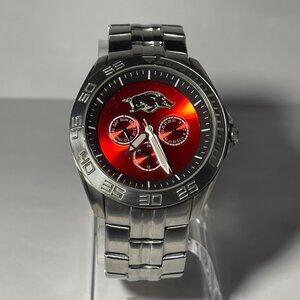 Arkansas Razorbacks NCAA Stainless-Steel Chronograph Watch by Fossil NEW (RARE)